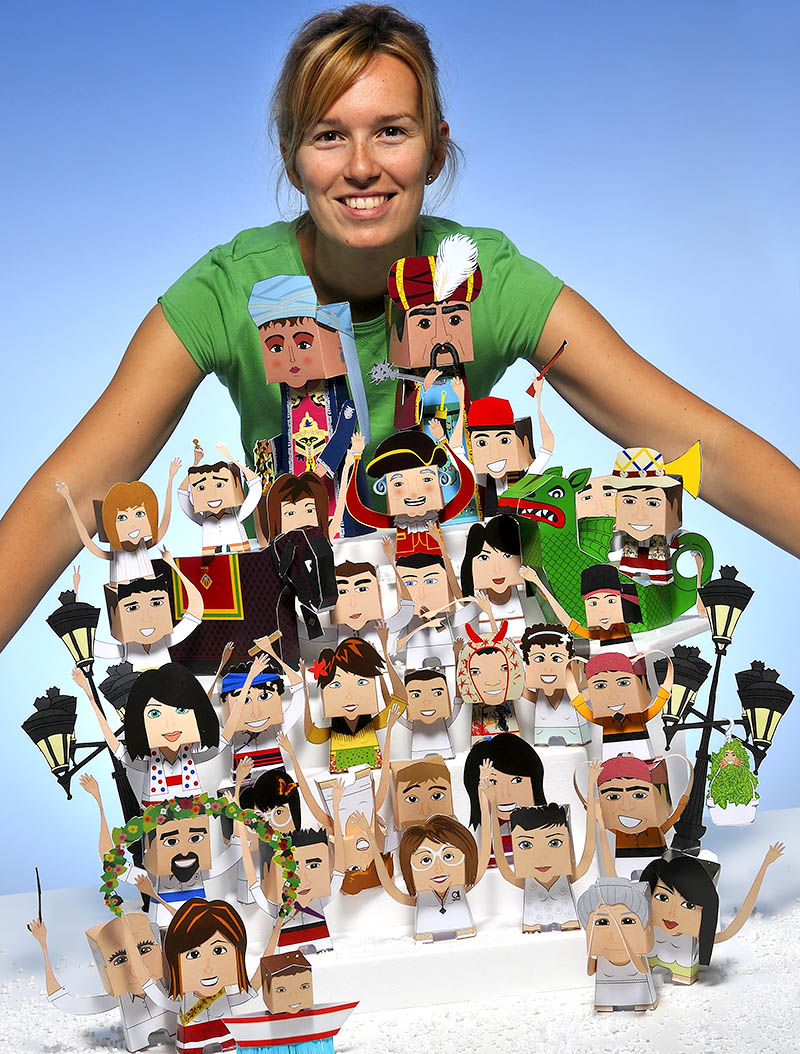 festa major vilanova i la geltru cartell amb retallables de papel i xuria garcia